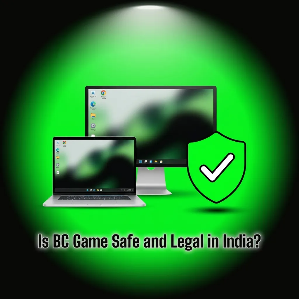 BC Game casino interface showing Curacao license seal and security features for Indian players